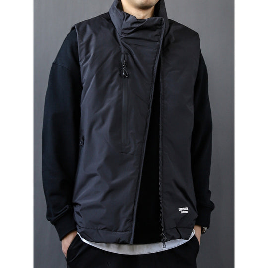 Herren Wattierte Outdoor-Steppweste mit hohem Stehkragen Nord Taschen