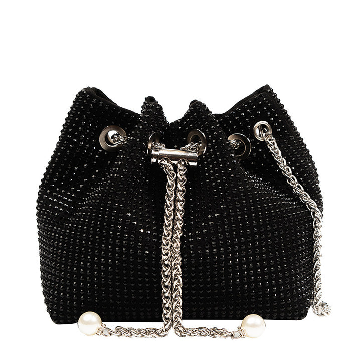 Damen Glitzernde Beuteltasche mit Kettenakzent Nord Taschen