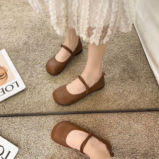 Damen Bequeme und elegante Ballerinas mit verstellbarem Riemen und weicher Innensohle - Vittorelli