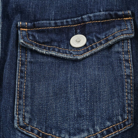 Damen Geradliniges Denim-Hemdkleid mit durchgehender Knopfleiste und Brusttaschen Nord Taschen