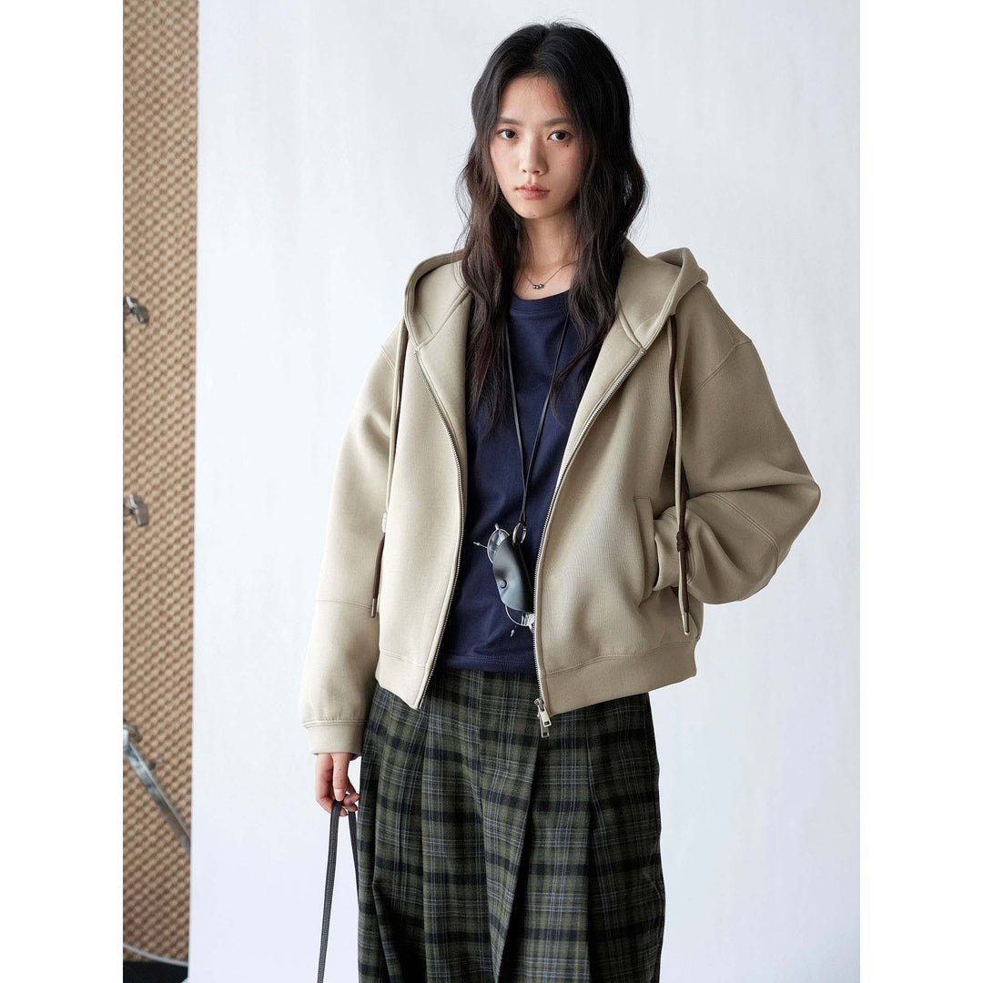 Damen Oversize-Zip-Hoodie aus French Terry mit Raglanärmeln Nord Taschen