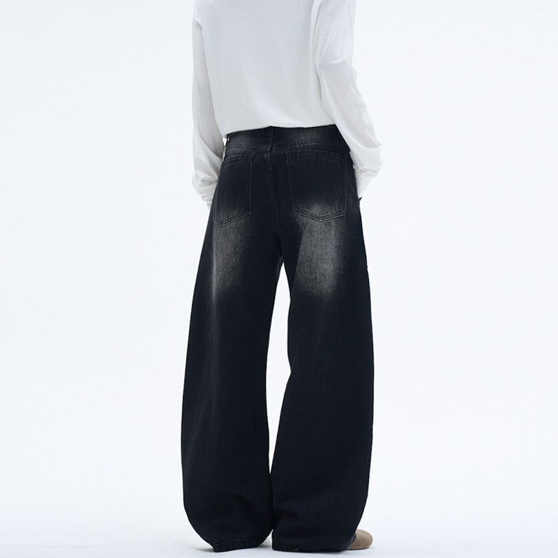 Damen Extraweite Palazzodenim-Jeans mit hoher Bundlinie, Paneelnähten und weitem Saum Nord Taschen