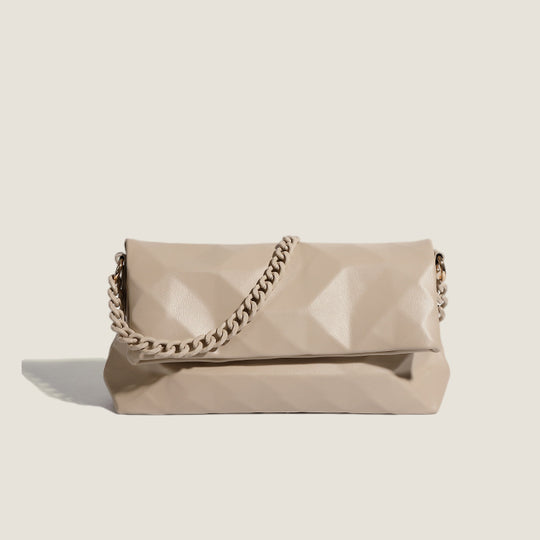 Damen Clutch-Tasche mit elegantem Faltendesign und luxuriösem Kettenriemen Nord Taschen