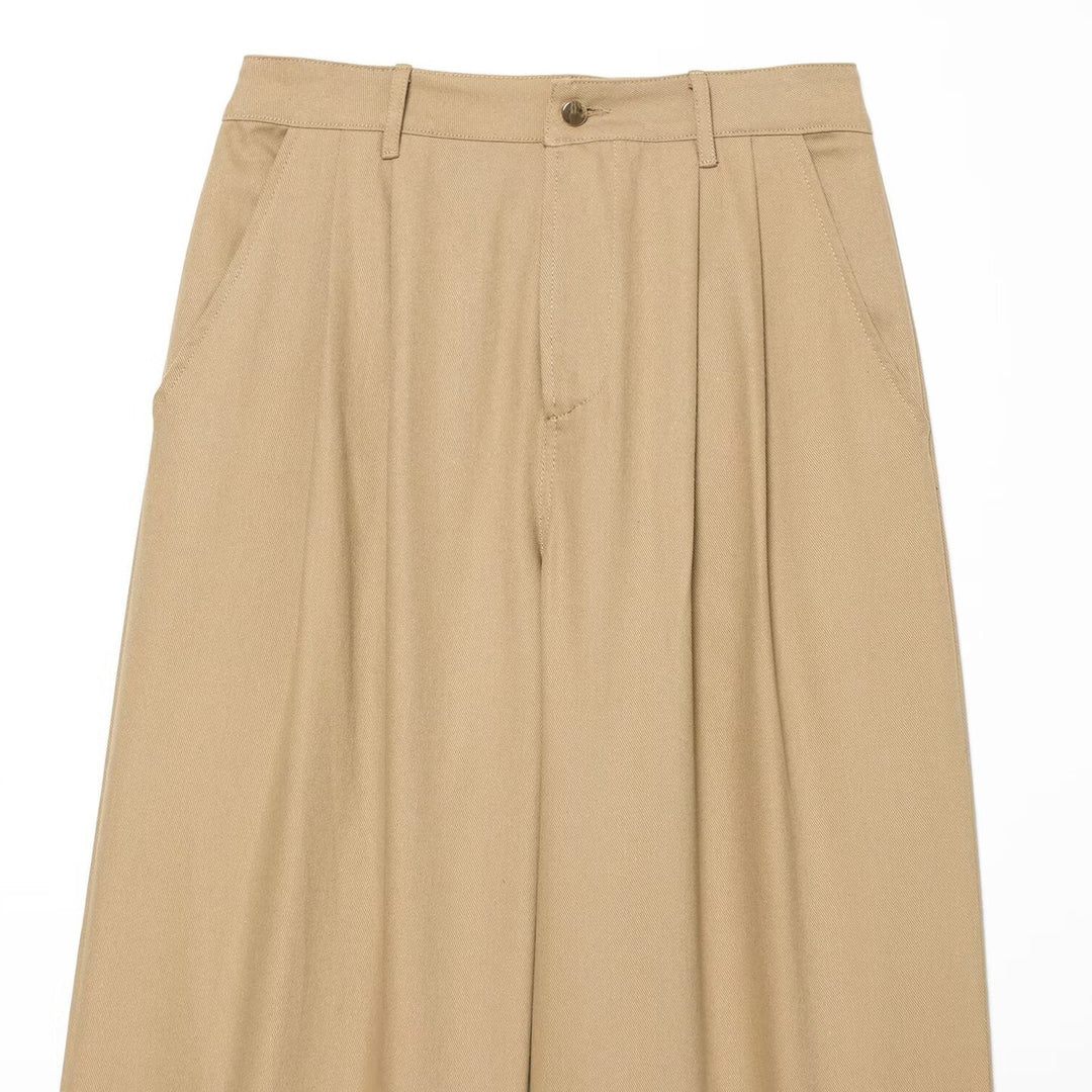 Damen Weite High-Waist Bundfaltenhose Nord Taschen