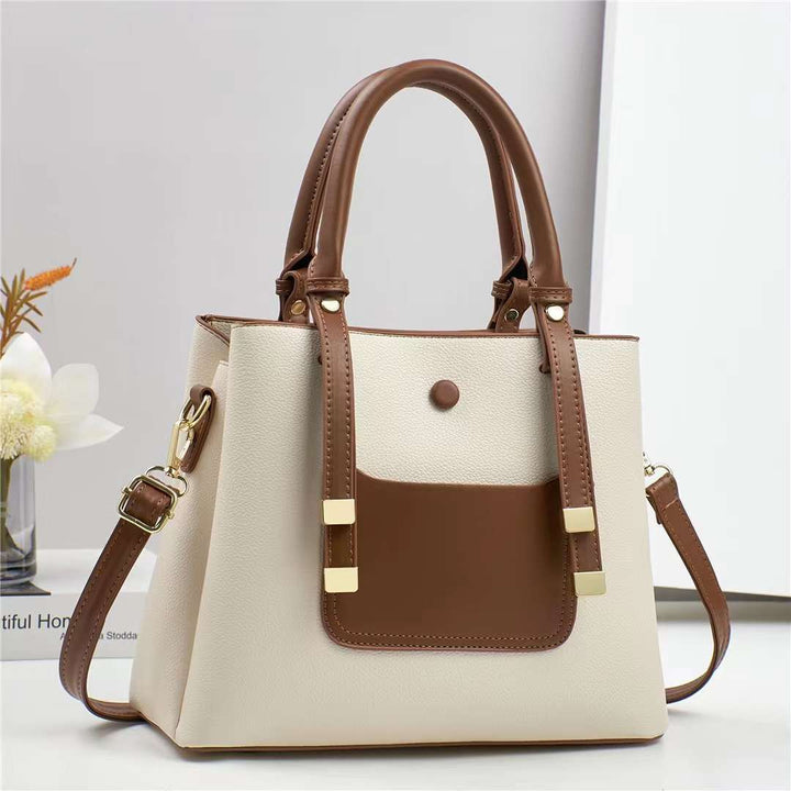 Damen elegante Handtasche mit abnehmbarem Schultergurt und praktischem Frontfach Nord Taschen