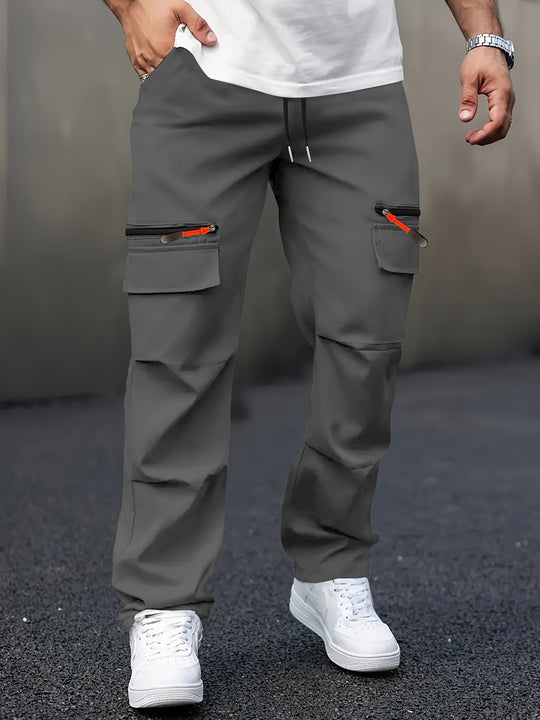 Herren Cargo-Jogginghose mit Zipper‑Utility‑Taschen Nord Taschen
