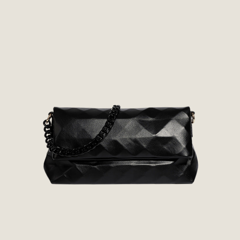 Damen Clutch-Tasche mit elegantem Faltendesign und luxuriösem Kettenriemen Nord Taschen