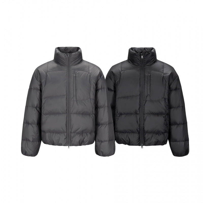 Herren Kurz geschnittene kompakt verstaubare Pufferjacke mit Stehkragen und verdeckter Brusttasche Nord Taschen