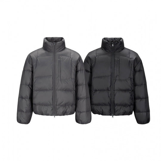 Herren Kurz geschnittene kompakt verstaubare Pufferjacke mit Stehkragen und verdeckter Brusttasche Nord Taschen