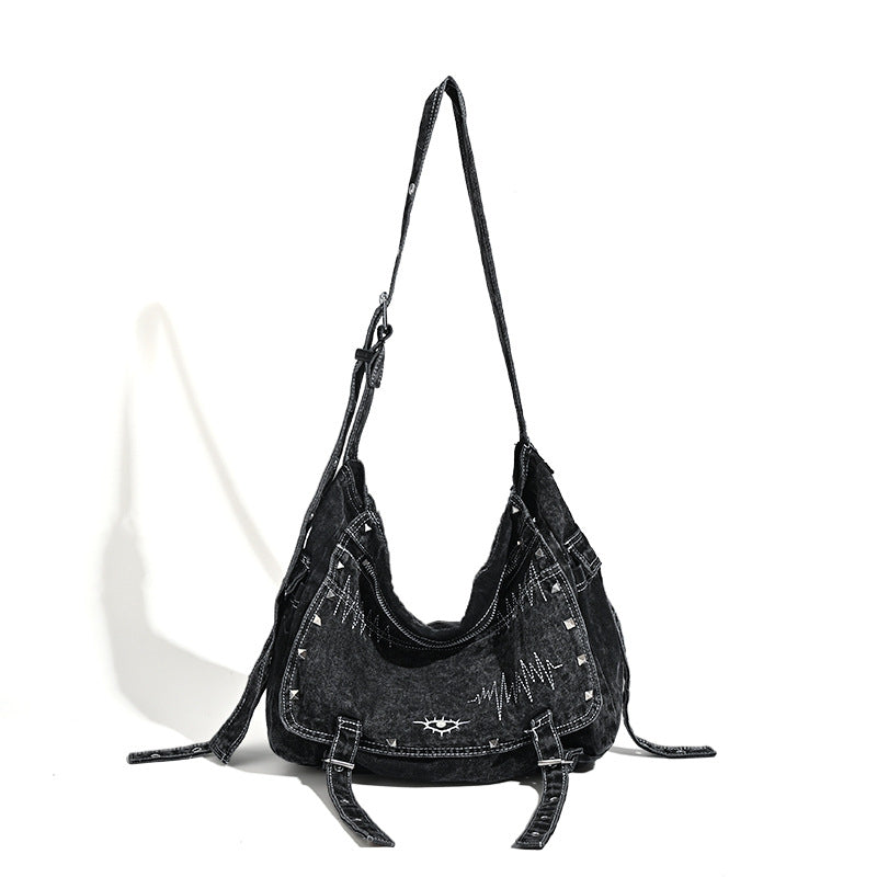 Damen Designer Hobo-Tasche mit innovativem Denim-Design Nord Taschen