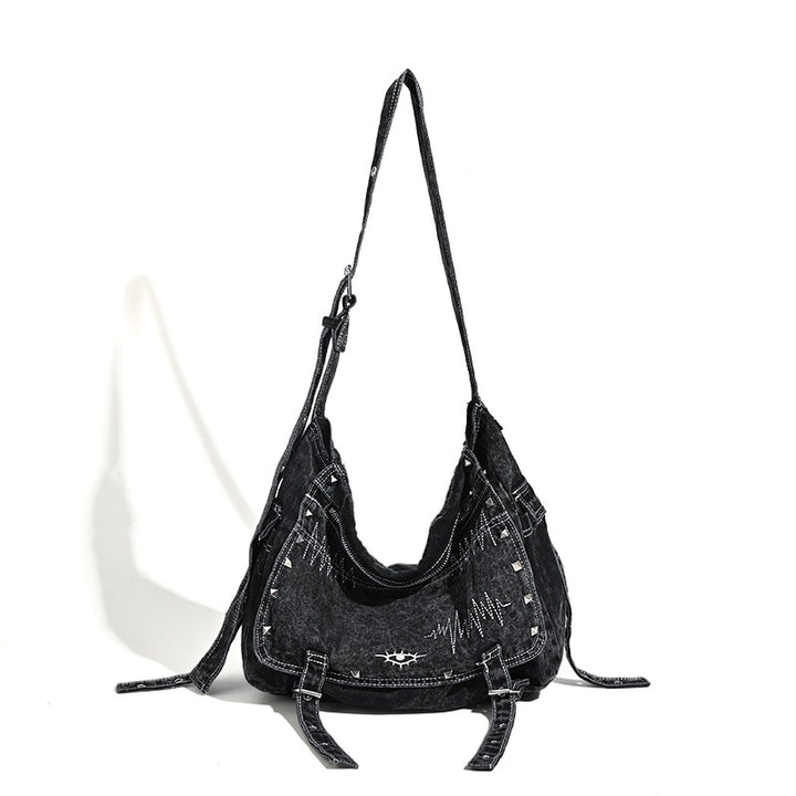 Damen Designer Hobo-Tasche mit innovativem Denim-Design Nord Taschen