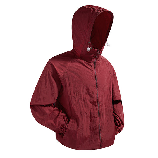 Unisex Leichte packbare Kapuzen‑Windjacke mit wasserabweisender Ripstop‑Hülle und verstellbarer Kapuze Nord Taschen