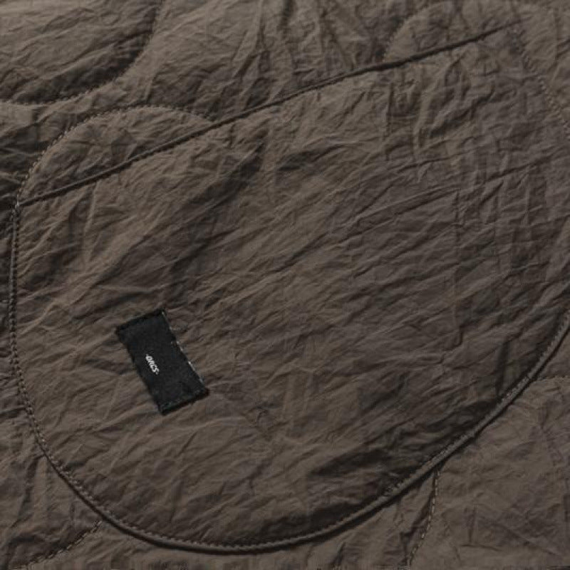 Unisex Wattierter Oversize-Anorak-Pullover mit halber Druckknopfleiste, Raglanärmeln und Tunnelzugsaum Nord Taschen
