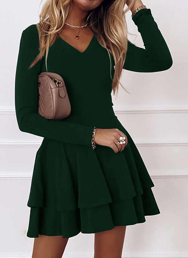 Damen Wickelkleid mit Rüschendetails und eleganter Passform Nord Taschen