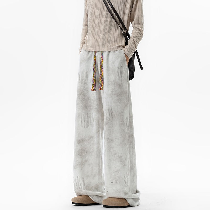 Damen Extraweite Kuschel-Loungehose mit Tunnelzug, weichem Velours und überlangem Saum Nord Taschen
