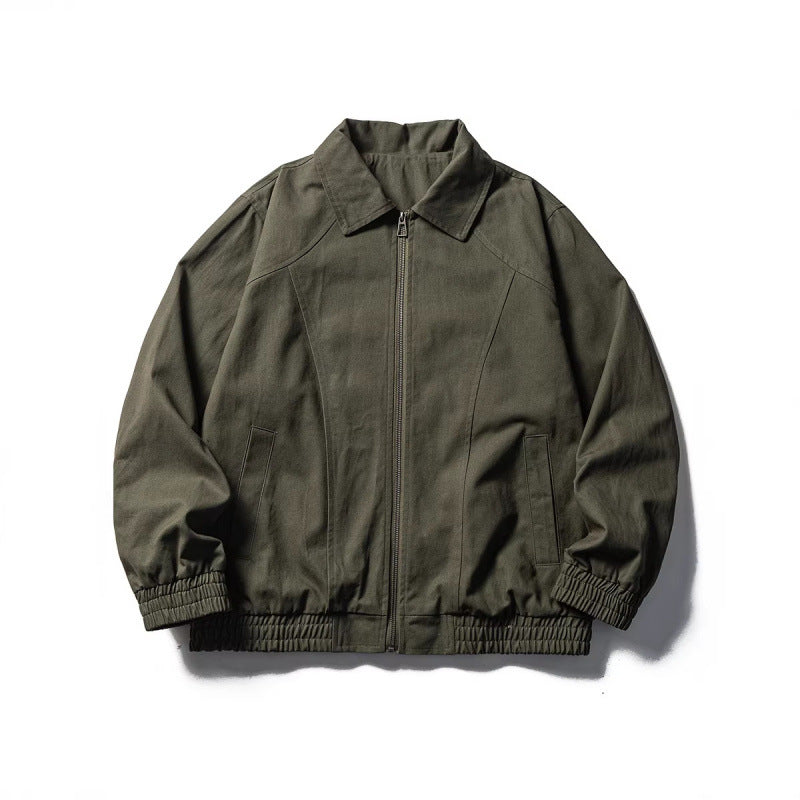 Herren Boxy-Fieldjacke im Utility-Look mit Stehkragen, durchgehendem Reißverschluss und elastischem Saum Nord Taschen
