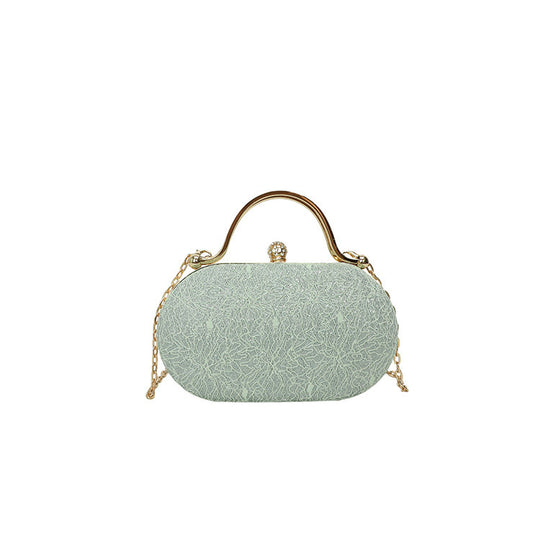 Damen Glamouröse Clutch mit funkelndem Design und abnehmbarem Kettenriemen Nord Taschen