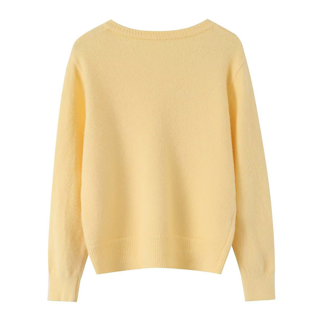 Damen Leichter Feinstrick-Cardigan mit Rundausschnitt, Rippbündchen und Perlmuttknöpfen Nord Taschen