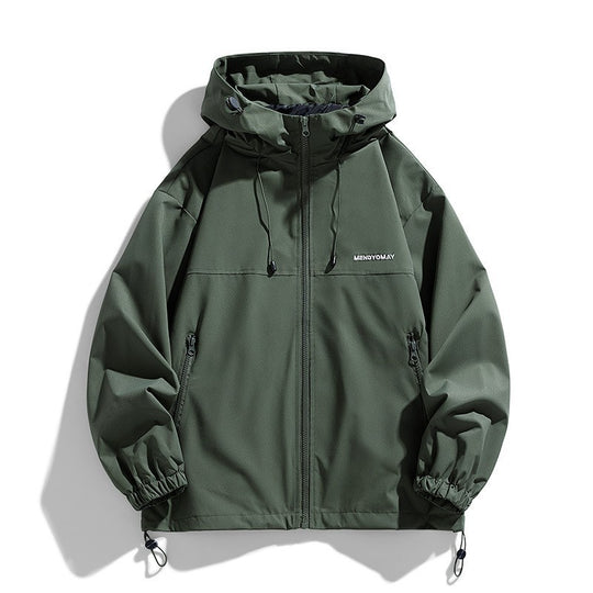 Herren Tech-Kapuzenwindbreaker mit verstellbarem Saum und wasserabweisender Membran Nord Taschen