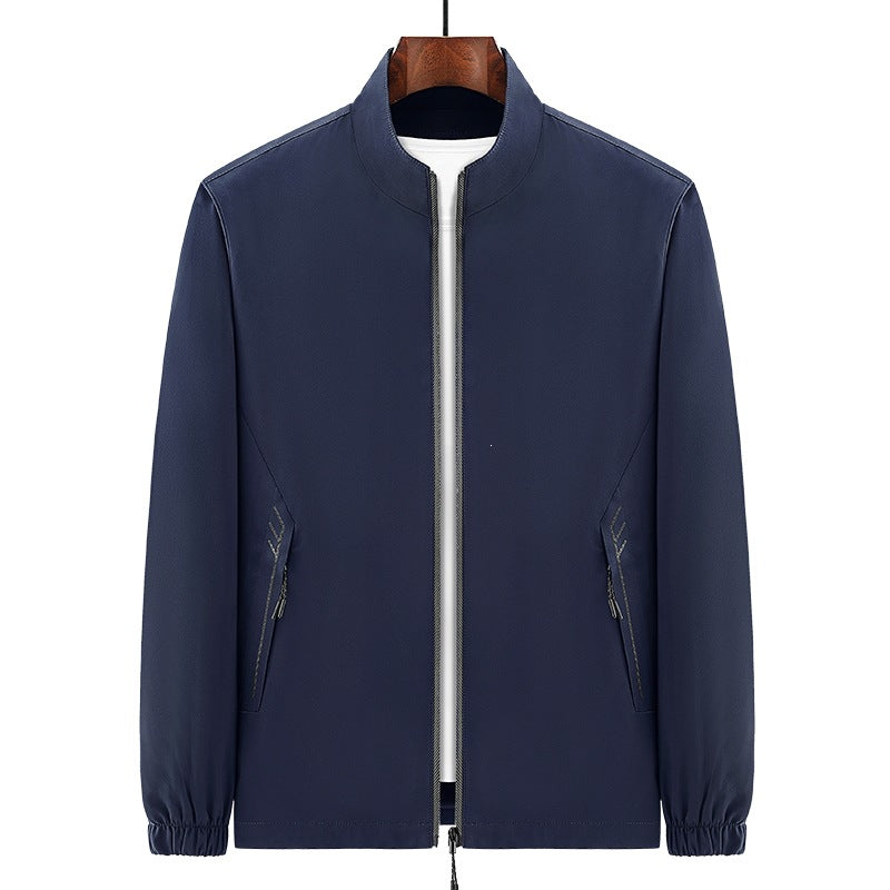 Herren Urbaner Micro‑Ripstop‑Übergangsblouson mit Stehkragen, verdecktem Reißverschluss & elastischen Manschetten Nord Taschen