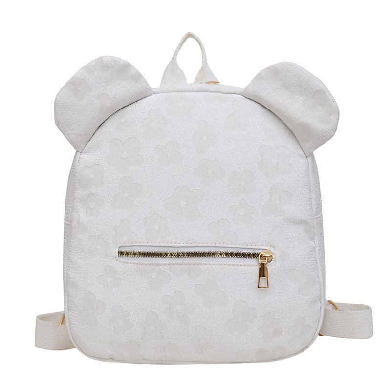 Damen Rucksack mit einzigartigem Blumenmuster und süßen Ohren Nord Taschen