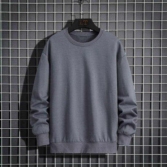 Herren Schlichtes Oversize Rundhals‑Sweatshirt aus schwerer Baumwollmischung mit gerippten Bündchen Nord Taschen