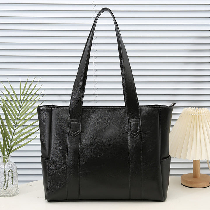 Damen Tote-Tasche mit eleganter glatter Kunstlederoberfläche und praktischen Außentaschen Nord Taschen