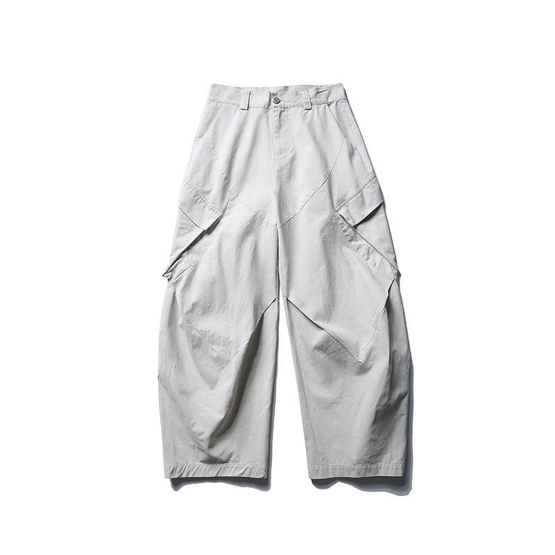 Herren weite Cargo-Hose mit asymmetrischen Klappentaschen und verkürztem Bein Nord Taschen