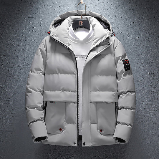 Herren Wattierte Kurzparka mit Kapuze, wasserabweisender Oberfläche und Utility-Taschen Nord Taschen
