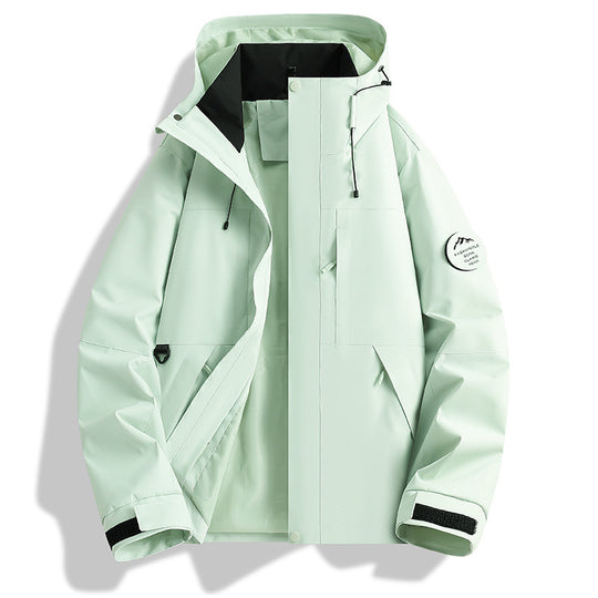 Herren Wasser- und Winddichte Softshell-Outdoorjacke mit verstellbarer Kapuze Nord Taschen