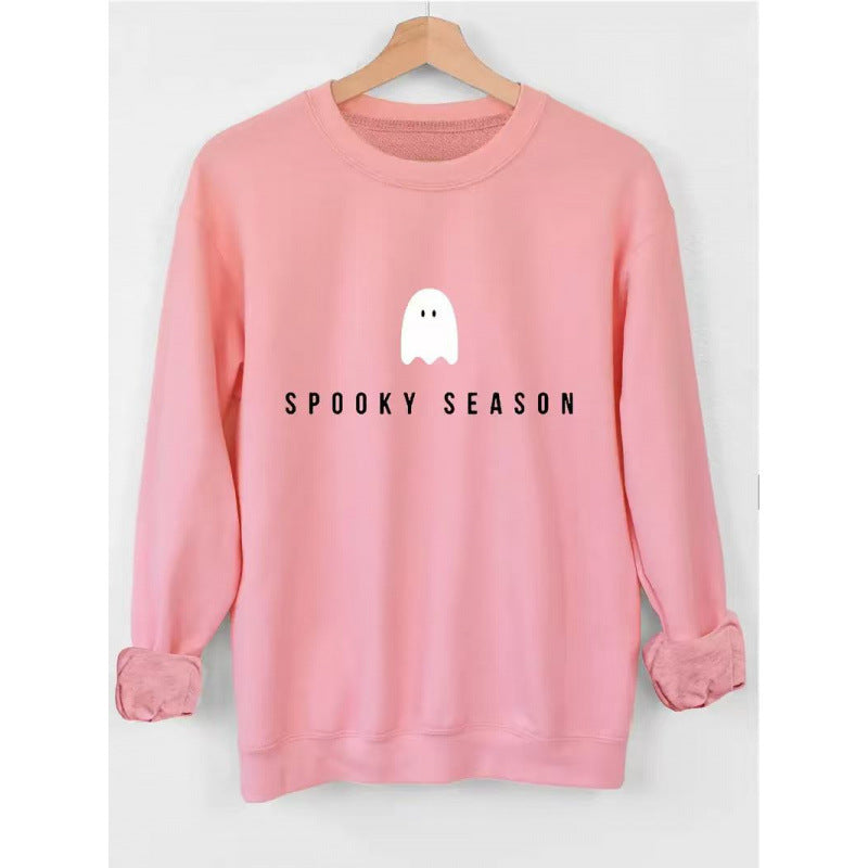 Unisex lässiges Halloween Sweatshirt mit Gespenst-Print und Oversize-Schnitt Nord Taschen