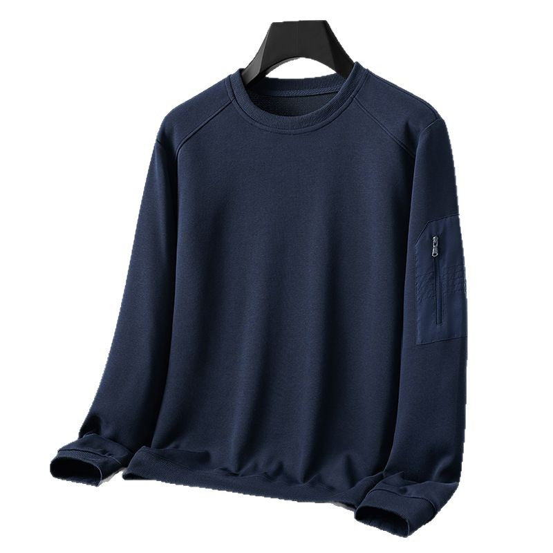 Herren Rundhals‑Sweatshirt mit Reißverschluss‑Ärmeltasche und funktionaler Jersey‑Qualität Nord Taschen
