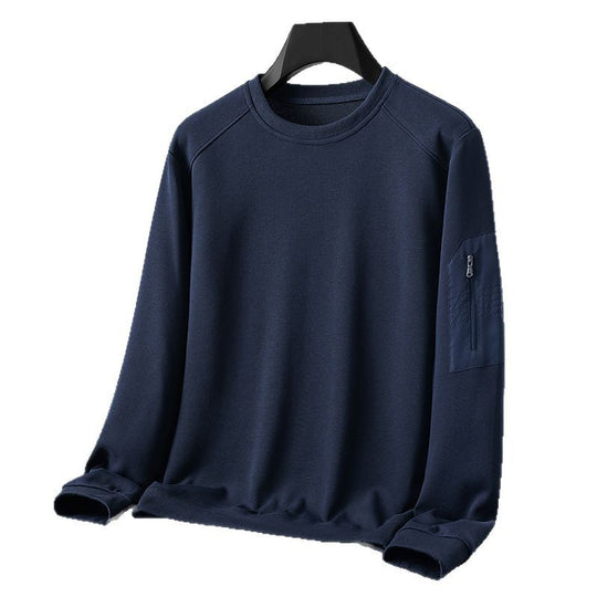 Herren Rundhals‑Sweatshirt mit Reißverschluss‑Ärmeltasche und funktionaler Jersey‑Qualität Nord Taschen