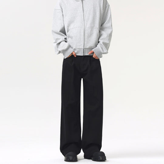 Herren Baggy-Twill-Hose mit tiefem Schritt und fließender Oversize-Silhouette Nord Taschen
