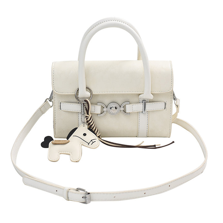 Damen Designer-Handtasche mit verstellbarem Schulterriemen und abnehmbarem Anhänger Nord Taschen