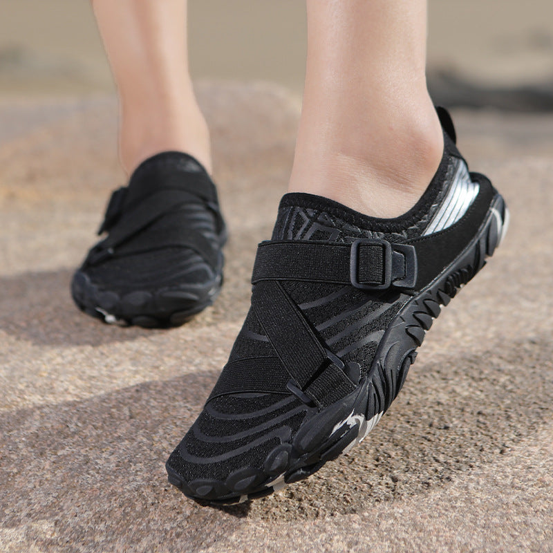 Damen Sportliche Aquafitness-Schuhe mit verstellbarem Gurt und rutschfester Sohle