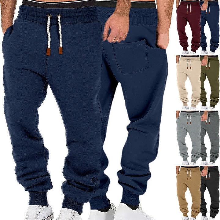 Herren nan komfortable Jogginghose aus hochwertiger Baumwollmischung mit elastischem Bund Kordelzug und Bündchen