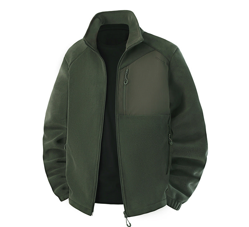 Herren Hybrid-Fleecejacke mit Softshell‑Einsätzen, Brust-Reißverschlusstasche und Zwei-Wege-Frontreißverschluss Nord Taschen