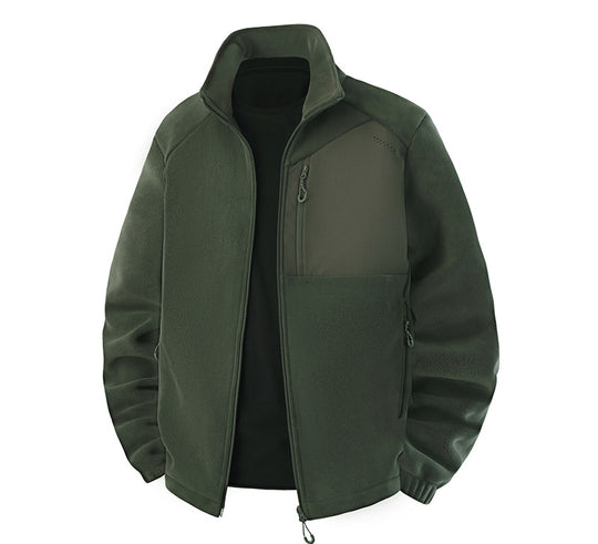 Herren Hybrid-Fleecejacke mit Softshell‑Einsätzen, Brust-Reißverschlusstasche und Zwei-Wege-Frontreißverschluss Nord Taschen