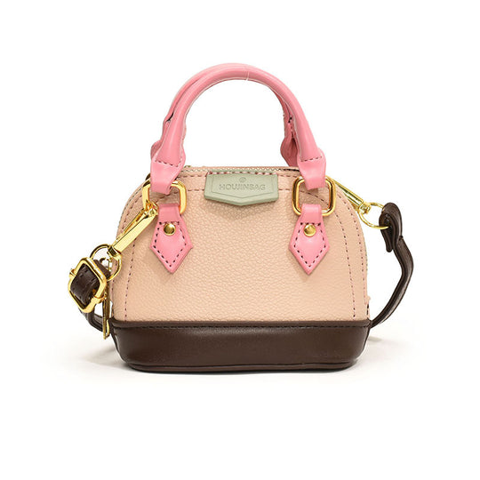 Damen Mini-Hobo-Tasche aus strukturiertem Kunstleder mit goldenen Akzenten Nord Taschen