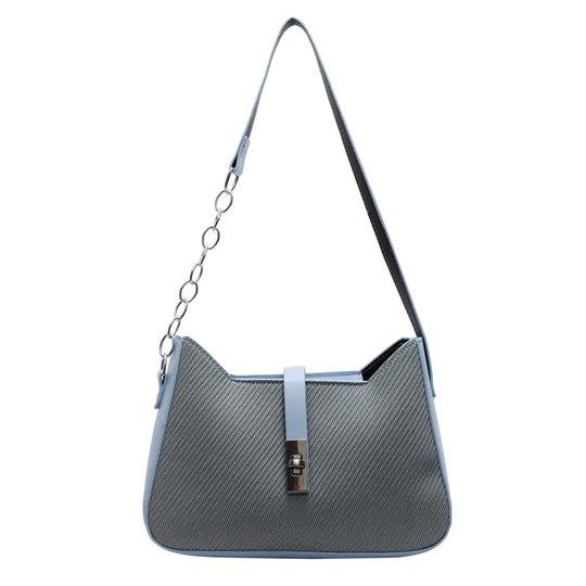 Damen stylische Umhängetasche mit geprägtem Design und dekorativer Kettenverzierung Nord Taschen