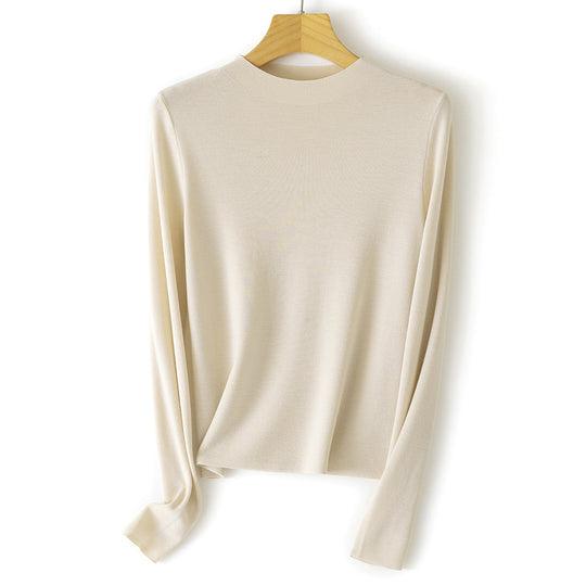 Damen Feinstrick-Pullover mit kurzem Stehkragen und schmaler Silhouette Nord Taschen