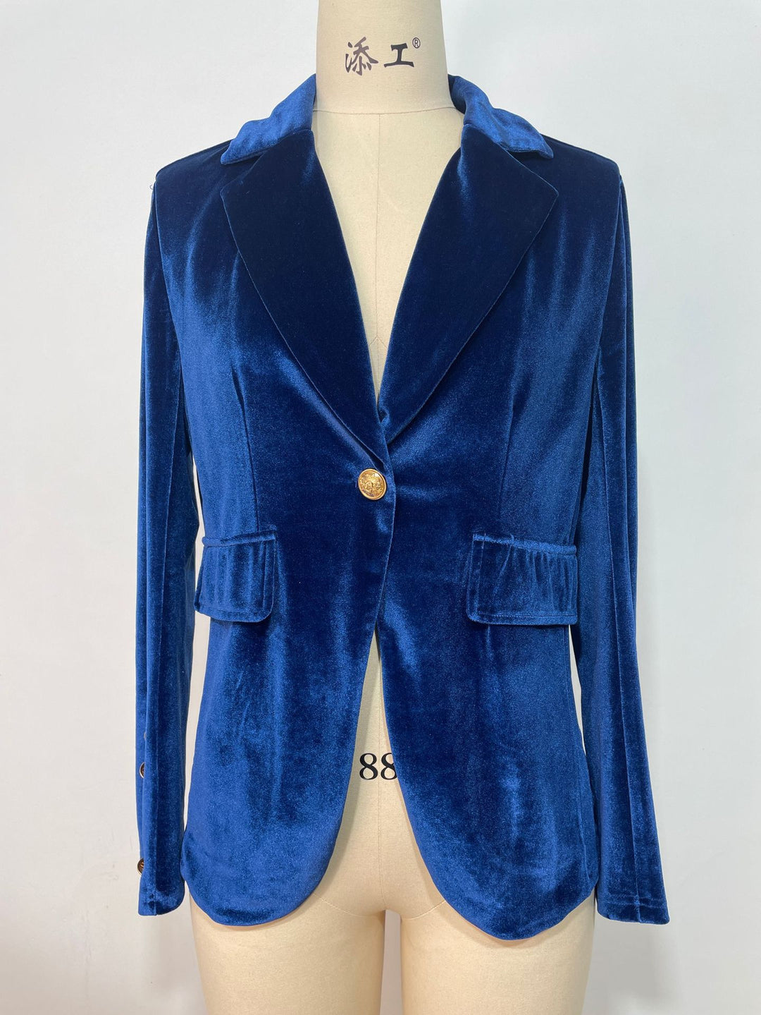 Damen Eleganter Samtblazer mit Schnittdetails Nord Taschen
