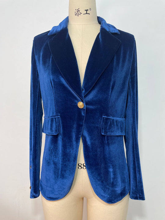 Damen Eleganter Samtblazer mit Schnittdetails Nord Taschen