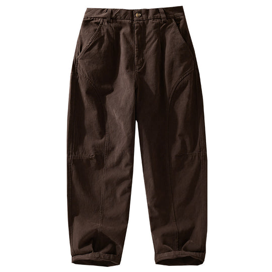 Herren Lockere Cargohose im Utility‑Stil mit verstärkten Kniepaneelen und konischem Bein Nord Taschen