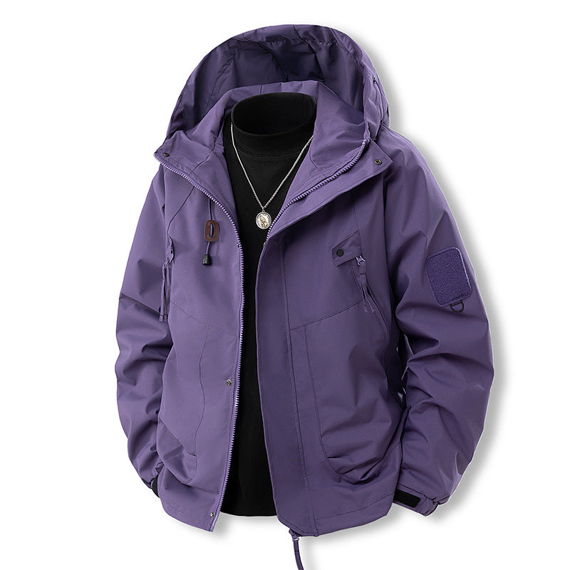 Herren Outdoor- und Freizeitjacke mit verstellbarem Kapuzenkragen und praktischen Taschen