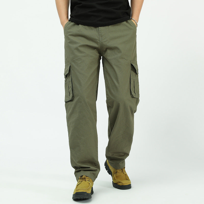 Herren Baumwoll-Twill Cargohose im Relaxed-Fit mit geradem Bein und großem Klappfach Nord Taschen