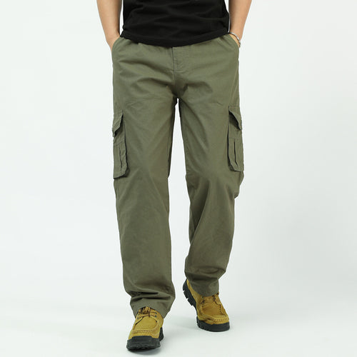Herren Baumwoll-Twill Cargohose im Relaxed-Fit mit geradem Bein und großem Klappfach Nord Taschen
