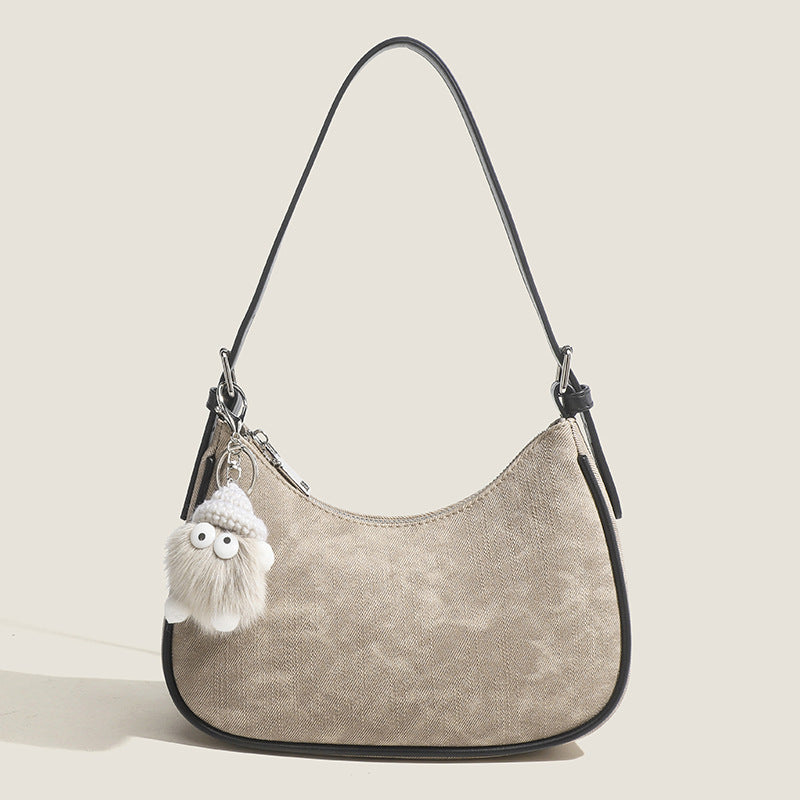 Damen Hobo-Tasche mit praktischem Kordelzug und charmantem Anhänger Nord Taschen