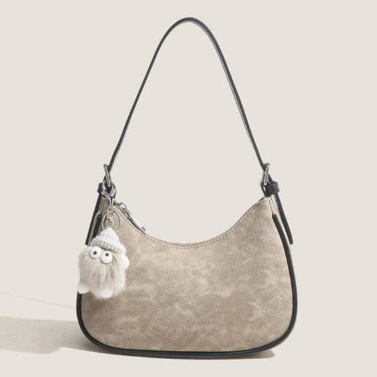 Damen Hobo-Tasche mit praktischem Kordelzug und charmantem Anhänger Nord Taschen